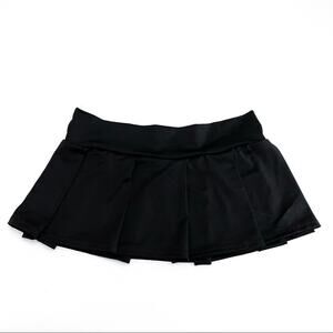 Music Legs School Girl Skirt Black Stretchy SM